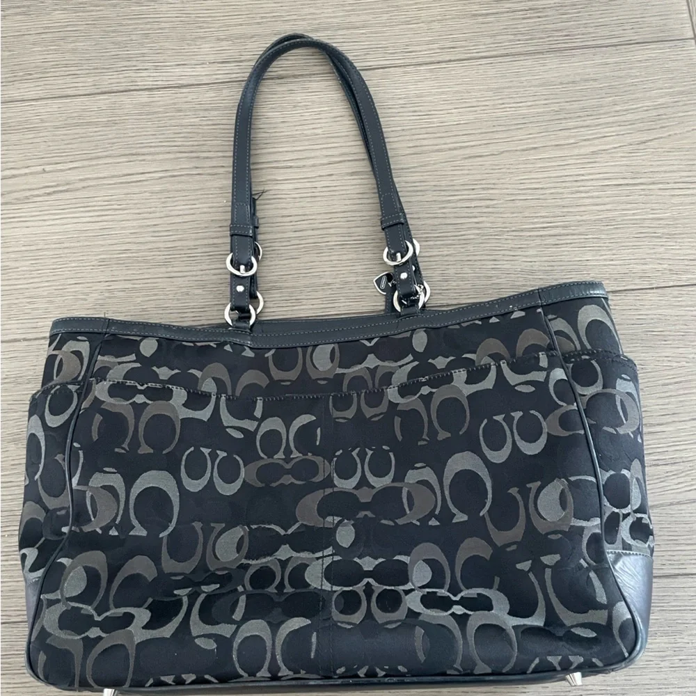 Timeless Signature Coach Monogram Baby Bag in Black